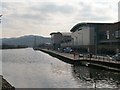 The Quays Shopping Centre and Albert Dock from the Dublin Road Bridge