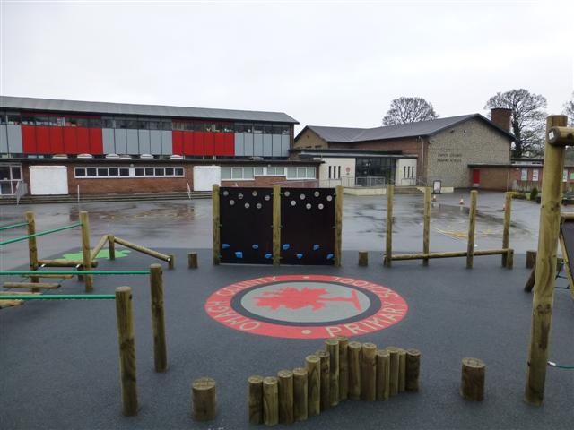 New playground equipment, Omagh County P School