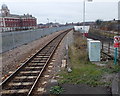 Track through the south side of Barry Docks railway station