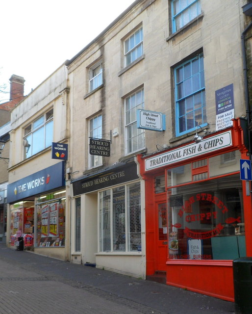 Three High Street shops, Stroud