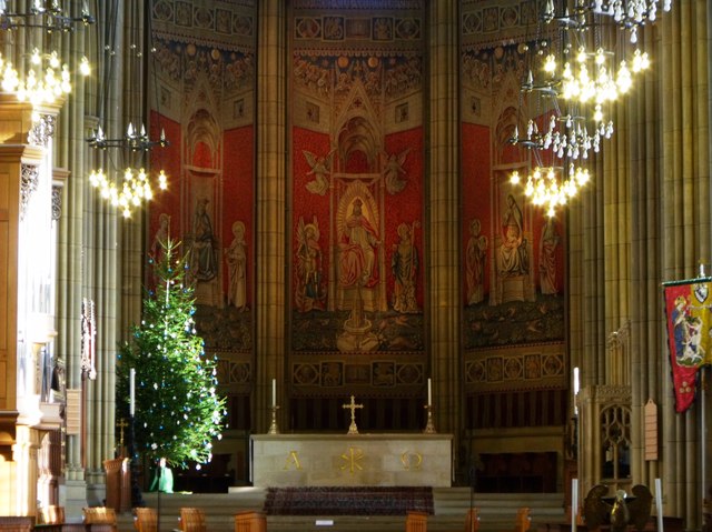 Altar and reredos, Lancing College Chapel