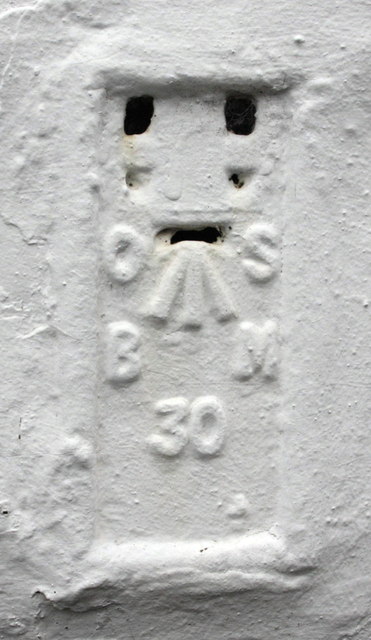 Ordnance Survey Bench Mark on The White Hart