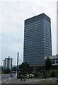 University Arts Tower and (two of the) Netherthorpe Tower Blocks, viewed from Winter Street, Sheffield