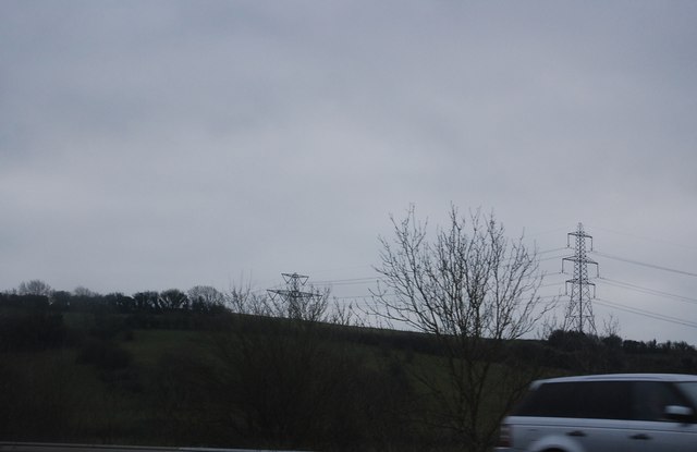 Pylons by the M4 © N Chadwick :: Geograph Britain and Ireland