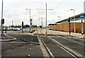 SJ8798 : Tramlines alongside Ashton New Road by Gerald England