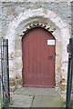 SK7648 : Norman Doorway, Elston Old Chapel by J.Hannan-Briggs