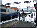 Luton Airport Parkway railway station in the snow