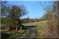 Track leading off London Road, Stockbridge