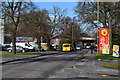 Oyster Lane, Byfleet, view towards railway bridge