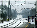 Harpenden railway station in the snow