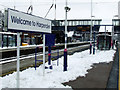 Harpenden railway station in the snow