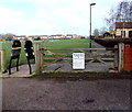 Southern entrance to Meadow Road Playing Field, Stonehouse