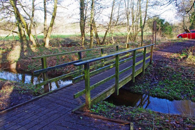 Footbridge in Spennells Valley Nature Reserve, Kidderminster