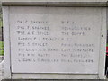 Inscription, Northface of War Memorial, Murston 