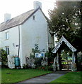 Lych gate at the entrance to the Church of St David, Llanddew