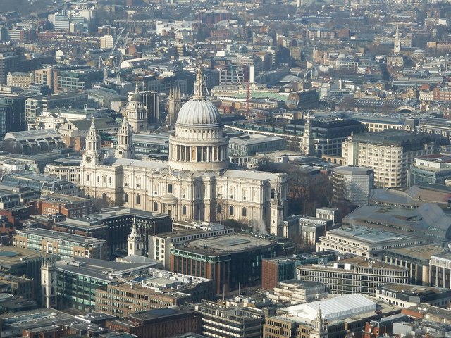 Area around St Pauls as seen from The Shard