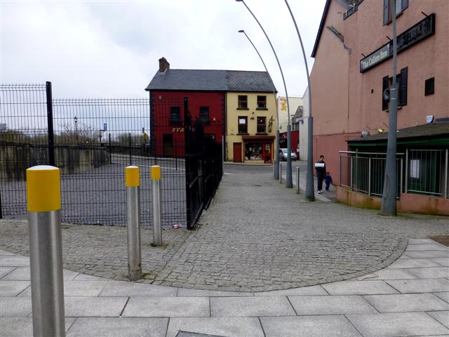 Piazza outside the Cellar bar, Omagh
