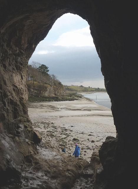 Looking out of the cave at The Cove, Silverdale