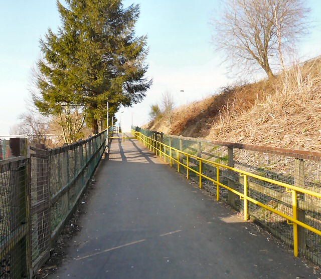 Path to Radcliffe Metrolink Station