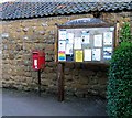 Post box and parish noticeboard