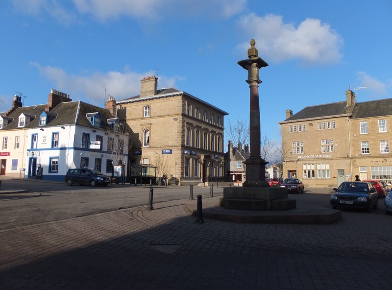 Mercat Cross And Town Square, Duns © Barbara Carr Cc-by-sa/2.0 ...