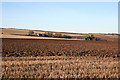 NJ7358 : Ploughing near Gorrachie by Anne Burgess