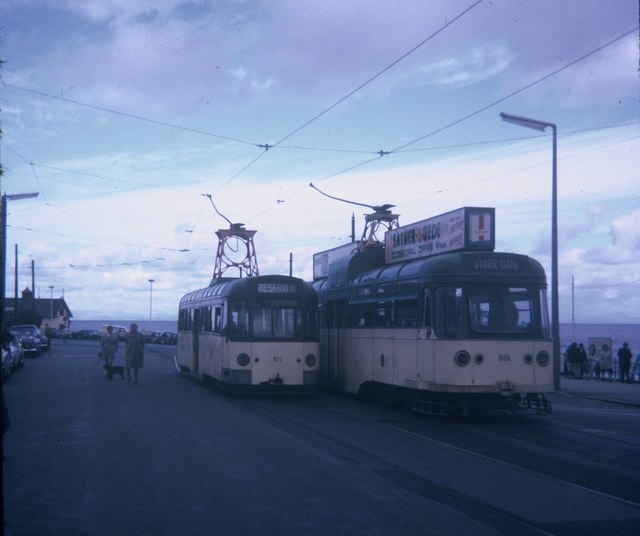 Two Blackpool Trams at Fleetwood Ferry