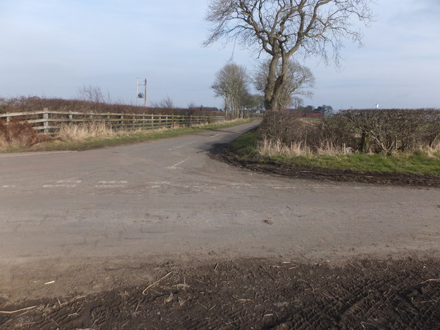 Minor road junction west of Felkington