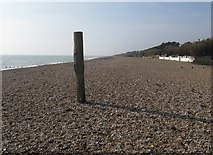 TQ0701 : Lonely pole lonely beach by Dave Spicer