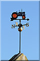 A tractor weathervane at Kelso