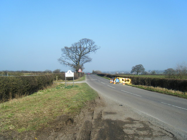 Red Lane at Huxley village boundary