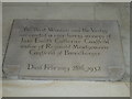 St Peter, Froxfield Green: memorial (G)