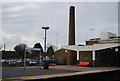 SP4640 : Chimney by Banbury Station by N Chadwick