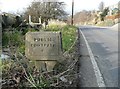 Public footpath sign on Toothill Bank