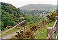 Eastward view up Cwm Afon valley from road descending into Cymmer, 1990