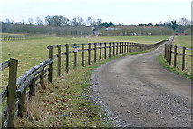 SP4217 : Track towards Park Farm by Graham Horn