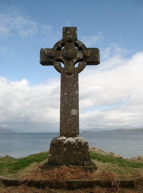 Celtic cross, near Torosay Castle, Isle of Mull