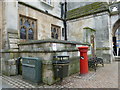 Vintage postbox outside the town hall