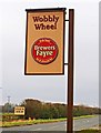 Wobbly Wheel (2) - sign, Banbury Road near Warmington