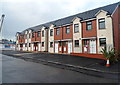 Newly-built riverside houses viewed from Rodney Road, Newport