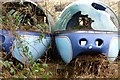 Abandoned monorail pods