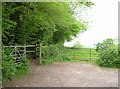 Start of two footpaths north of Slough Green