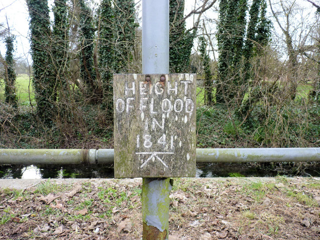Flood Sign at Shrewton