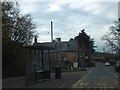 The Old Dragon House hotel and adjacent bus shelter