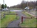 Crossing on the Deerness Valley Railway Path