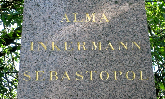 Alma, Inkermann, Sebastopol  memorial to Lt-Col Unett, Birmingham