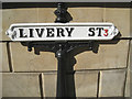 Cast iron street nameplate, Livery Street B3