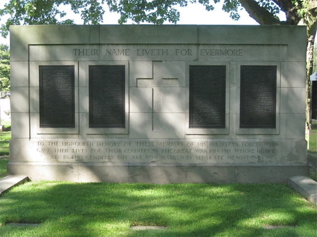 First World War Memorial, Witton Cemetery