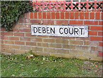TM3055 : Deben Court sign by Geographer