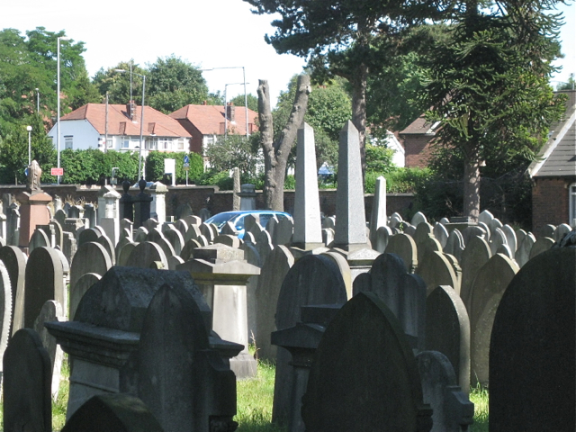 A view of the Jewish Cemetery from Witton Cemetery